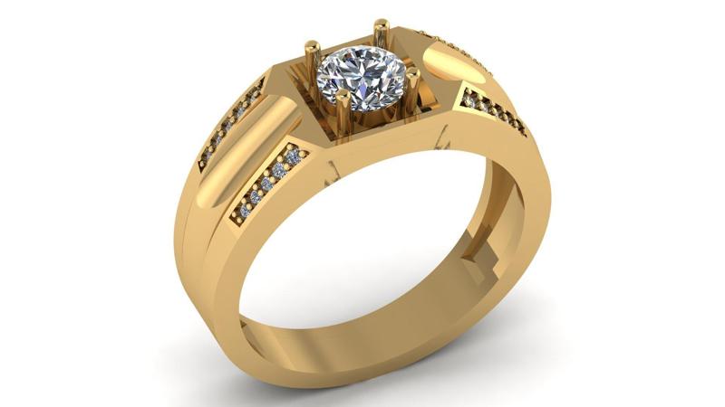Womans Diamond ring Printable Model 3D print model