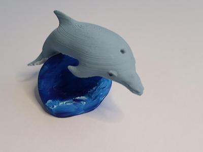Dolphin on Wave