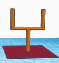 Mini football goalposts with ball