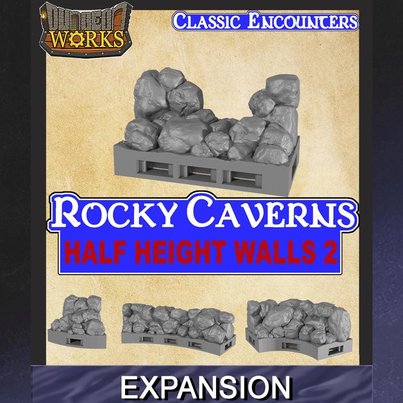 DungeonWorks: Rocky Caverns Half-Height Walls 2