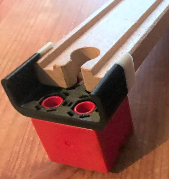 Toy train track support