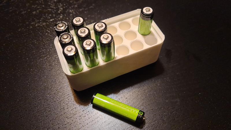 Gridfinity 2x1x3u Battery Holder AAA