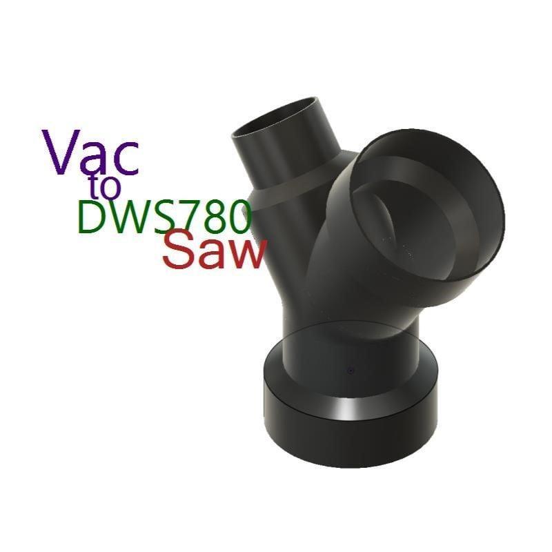 Vac Hose to DeWalt Contractor Saw (DWE7584) adapter