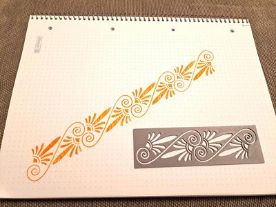 Greek Palmette Infinity Stencil