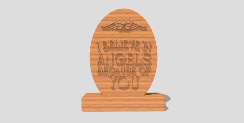 I believe in angels because of You Plaque, Love gift, Thank you gift, thoughtful gift, angel wings, home decor