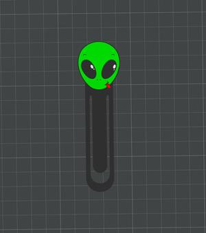 Funny Alien Bookmark