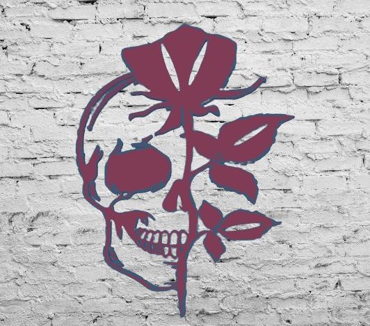 skull plague wall art