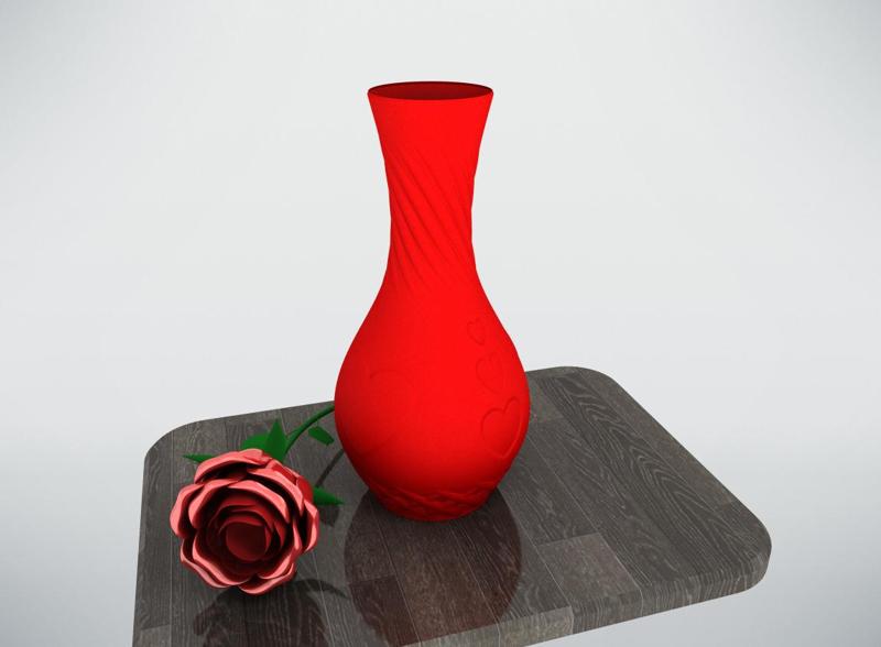 Vase with a heart - vase mode