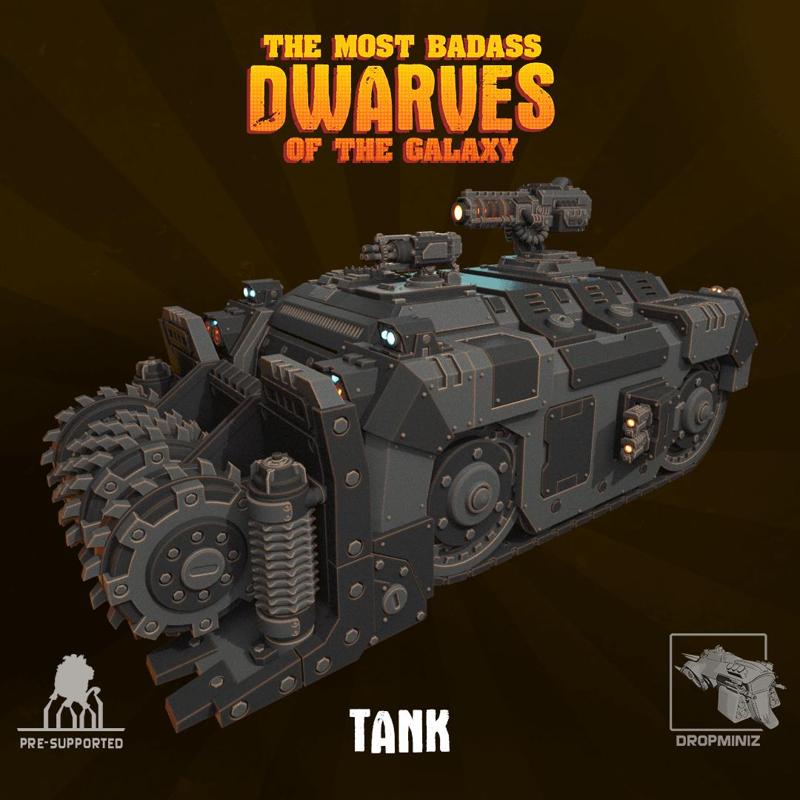 Sci-fi Dwarf Tank - Drilldozer