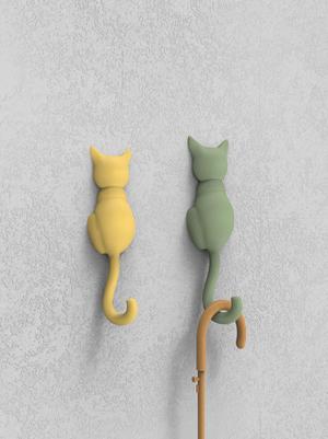 Cat Wall Hook (Wall mount included)