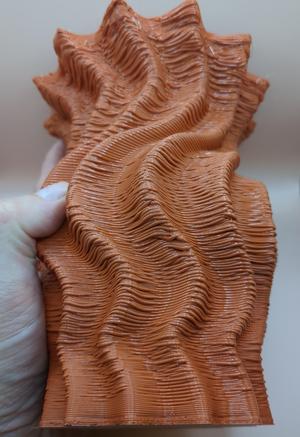 Artistic twister copper vase