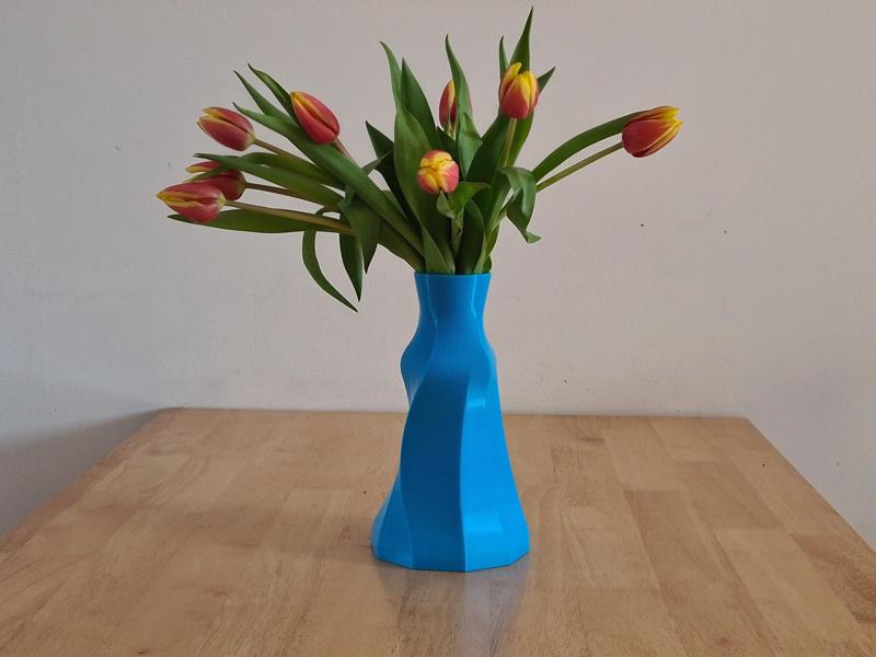 Spiral Rose/Flower Vase - Vase mode not required. Water Tight - No Support