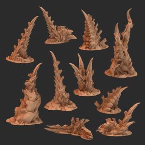 Fukai Scatter Terrain 21~30 - Chaotic Alien Hive for Grimdark tabletop wargaming