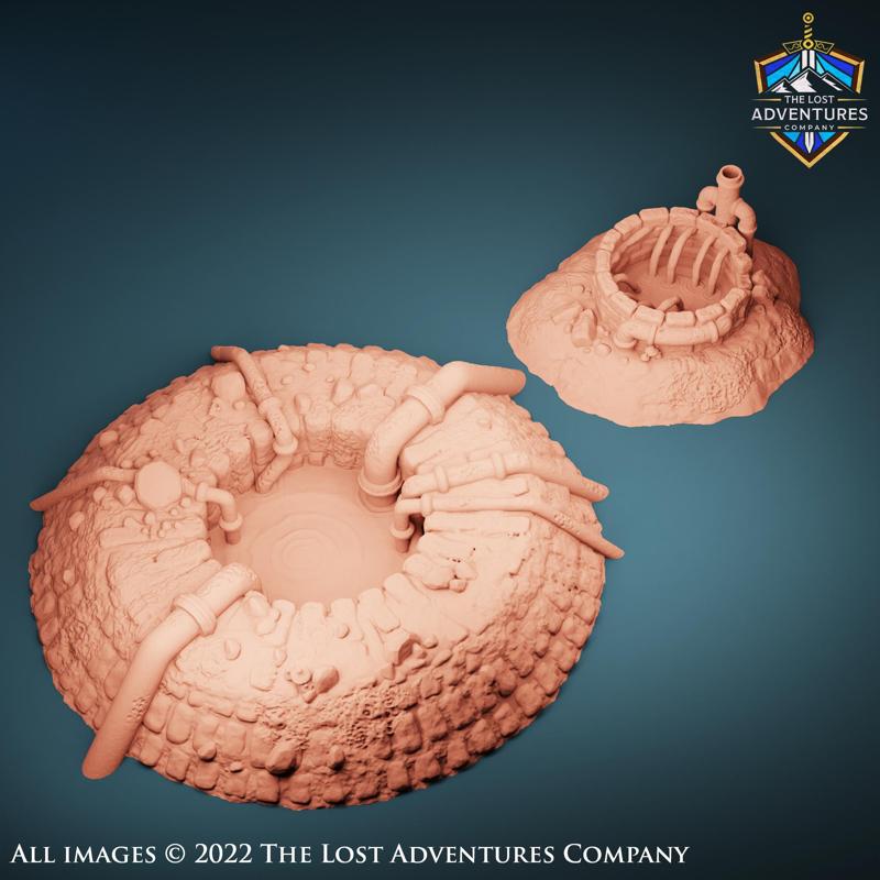 Yawning Pit and Well (Set of 4)