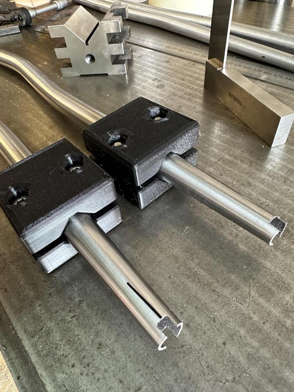 Small framebuilding tube blocks