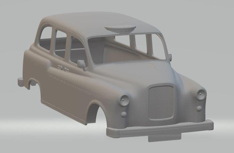 British Old Taxi Printable Body Car