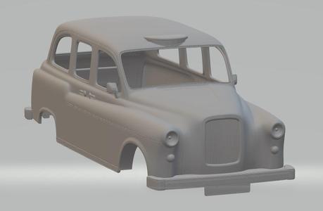 British Old Taxi Printable Body Car