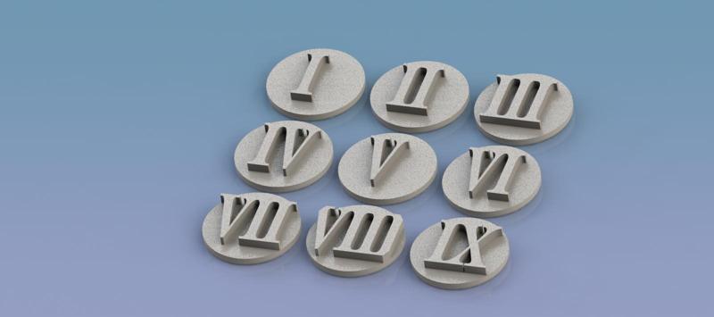 RPG Initiative Markers 1-9