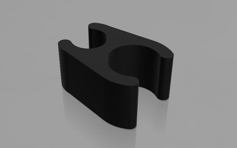 Parametric Cable Clip for running a pair of cables together
