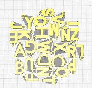 llaveros del abecedario - Letras