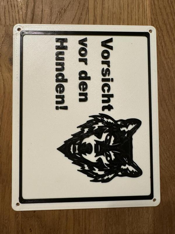 Vorsicht Hunde Schild
