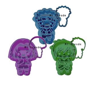 Set Naruto Chibi cutters and markers