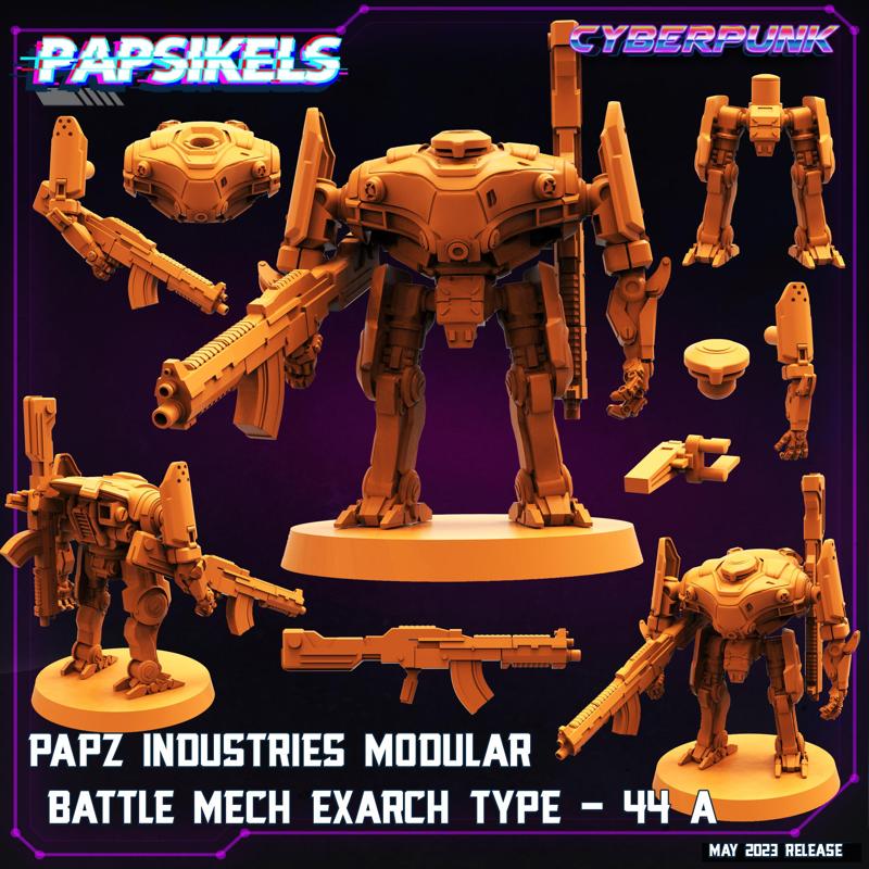 PAPZ INDUSTRIES MODULAR BATTLE MECH EXARCH TYPE 44 A