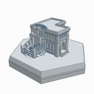 Gothic Ruined Building 5 Hex Map Scale HMSGR005