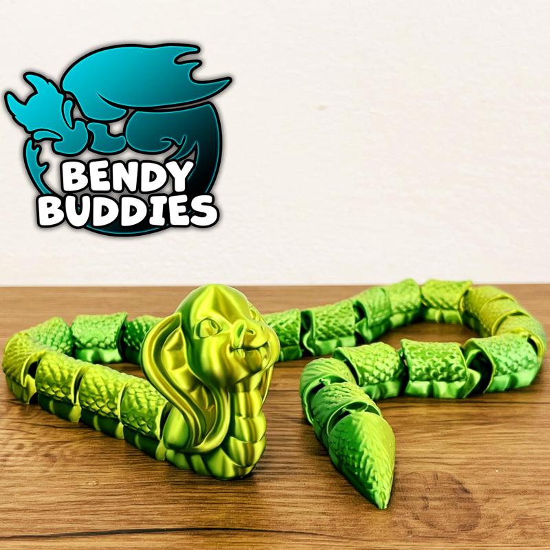 Snicksy Cute Snake / Serpent Articulated / Print-in-Place Reptile Creature / Serpentine Beast / Swamp Villager / Fantasy World Encounter