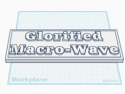 glorified printer sign