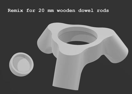 Moon lamp wooden base feet - 20 mm