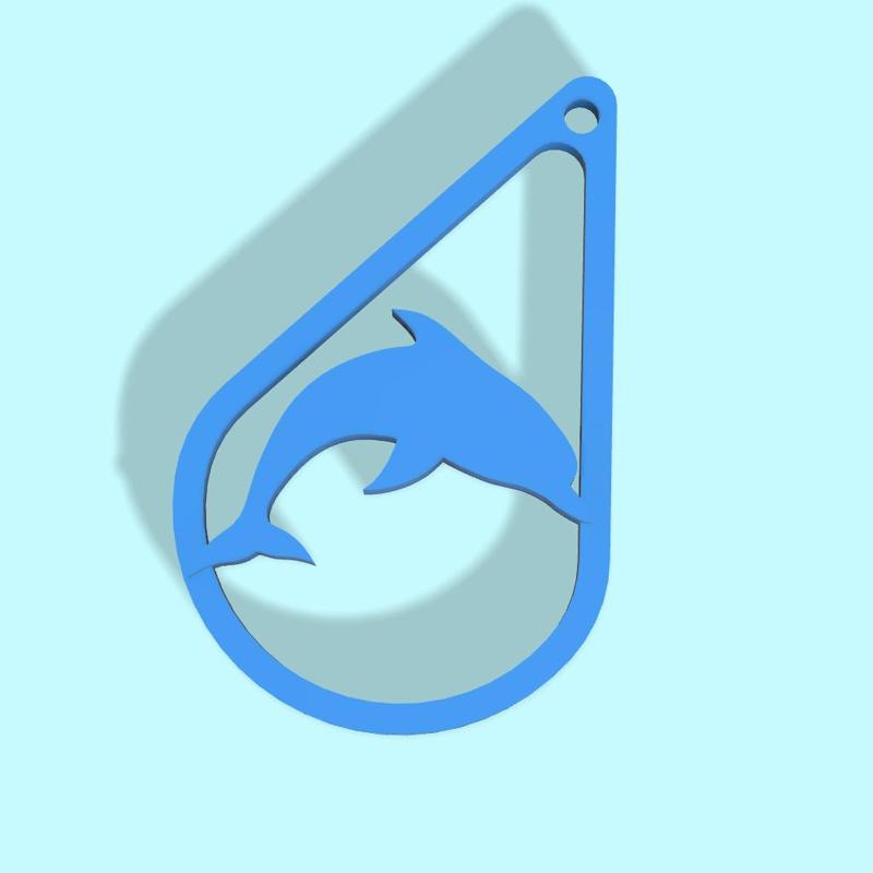 Dolphin Drop Earring