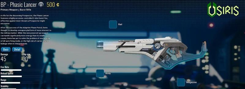 Osiris Phasic Lancer from The Cycle: Frontier