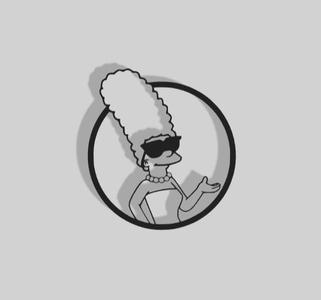 Marge decoration with glasses - 2D Art
