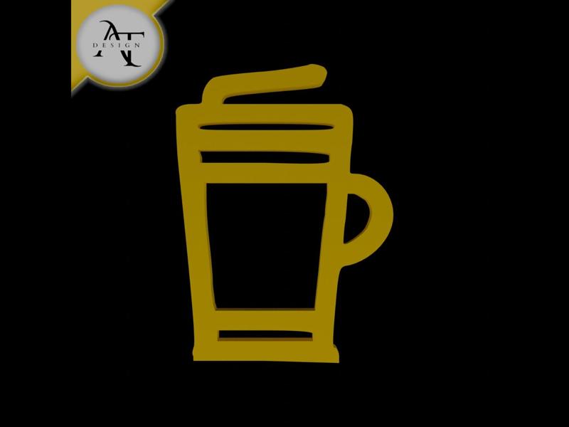 Simple Coffee Cup Symbol - 2D Art