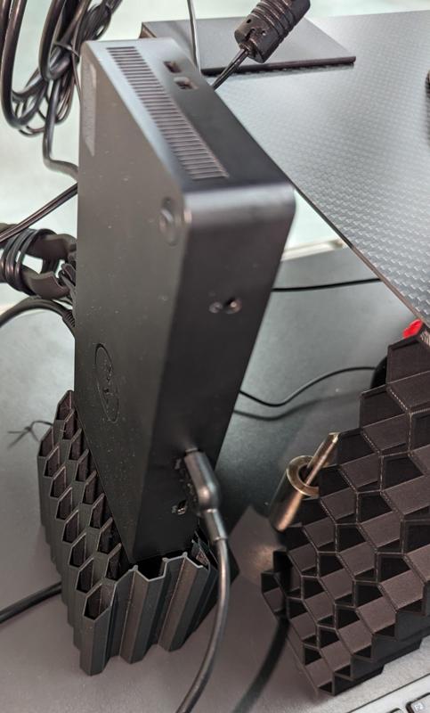 Hexagonal stand for Dell WD19 docking station