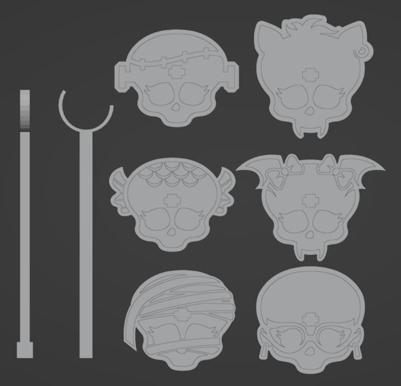 Monster High Doll Saddle Stand - Character Specific Skulettes