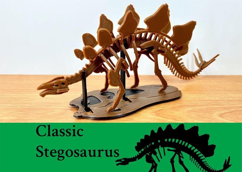 [3Dino Puzzle] Classic Style Stegosaurus
