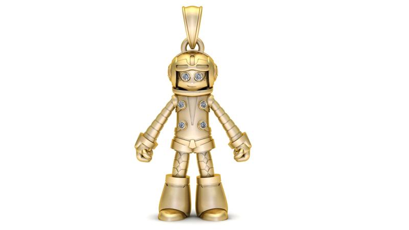GOLDEN  CUTE ROBOTE PENDANT