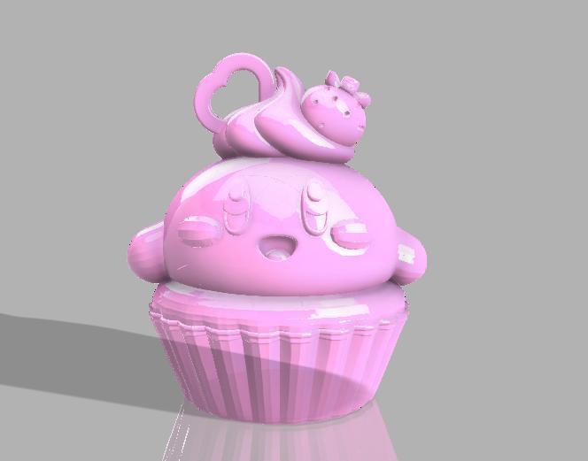 colgante Kirby cupcake
