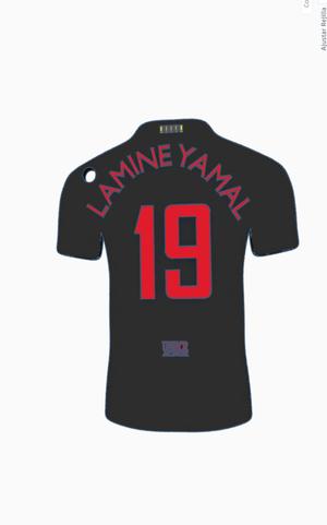 Lamine Yamal soccer shirt keychain