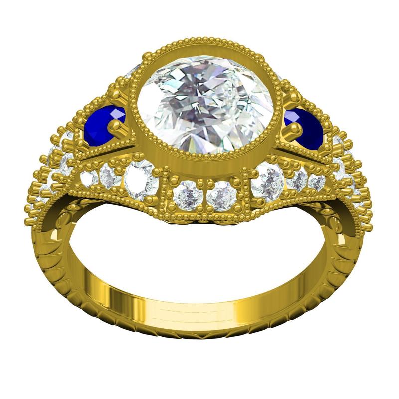 Antique Art Deco Round Diamond Engagement Ring 3
