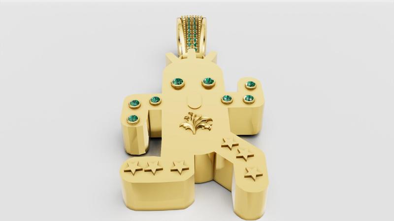 Men’s Emergency Pendant,3D printable jewelry model
