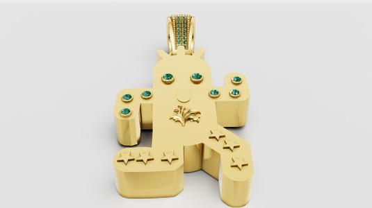 Men’s Emergency Pendant,3D printable jewelry model