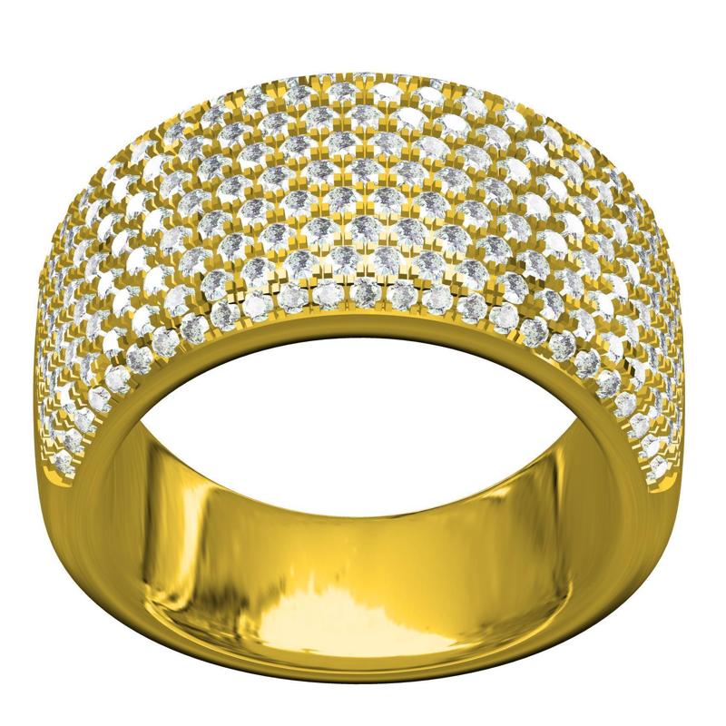 Pave Set Round Diamond Ring