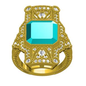 Vintage Art Deco Style Ring 2