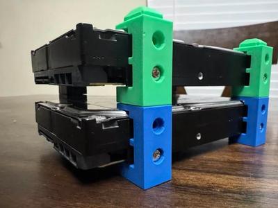 Stackable HDD Riser Set for Compact NAS Expansion