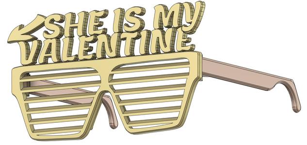 VALENTINE BLINDS GLASSES - FOR HER&HIS - SUPER EASY TO PRINT