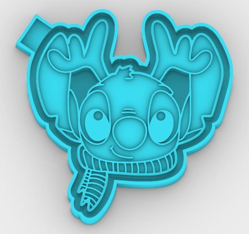 Stitch reindeer- freshie mold - STL for silicone mold