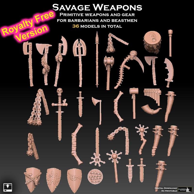 Savage Weapons Megapack Royalty Free Version